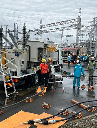 移動式変電所設置訓練のイメージ