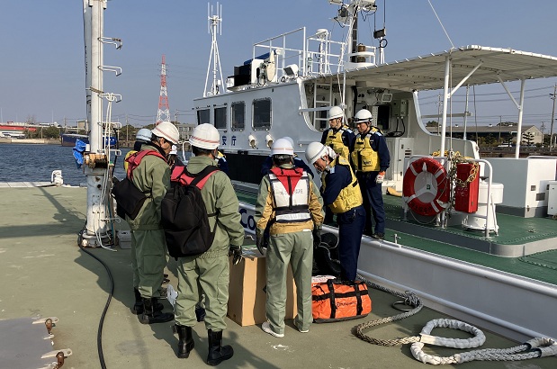 衣浦海上保安署と災害時輸送訓練のイメージ