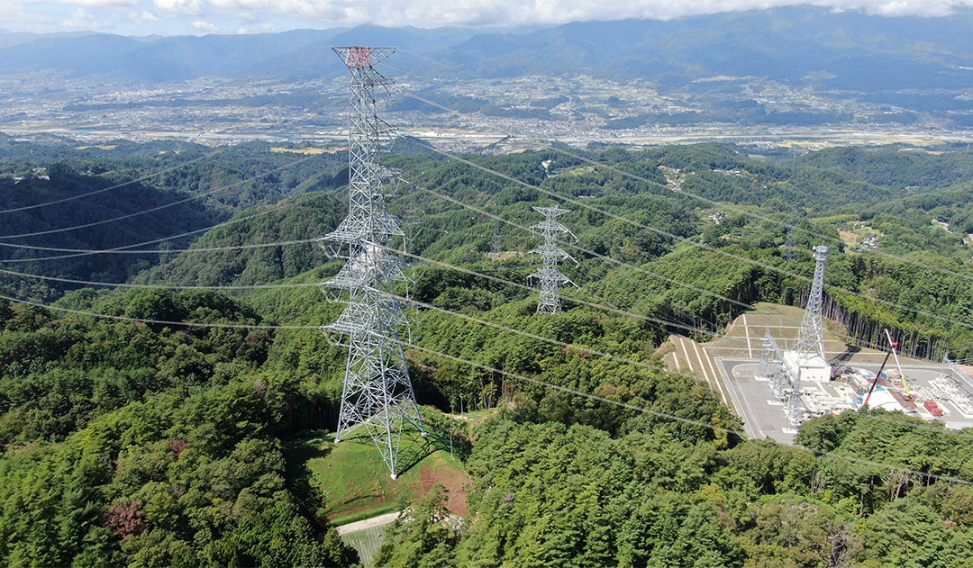 南信幹線　No.147　下伊那変電所への分岐鉄塔1