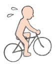 自転車に乗る人のイメージ