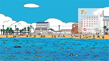 パソコン用2025年7月カレンダー