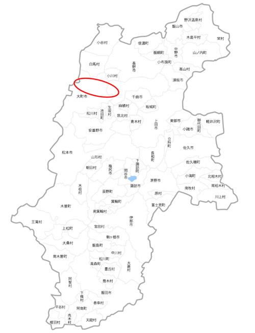 長野県 募集対象エリア図