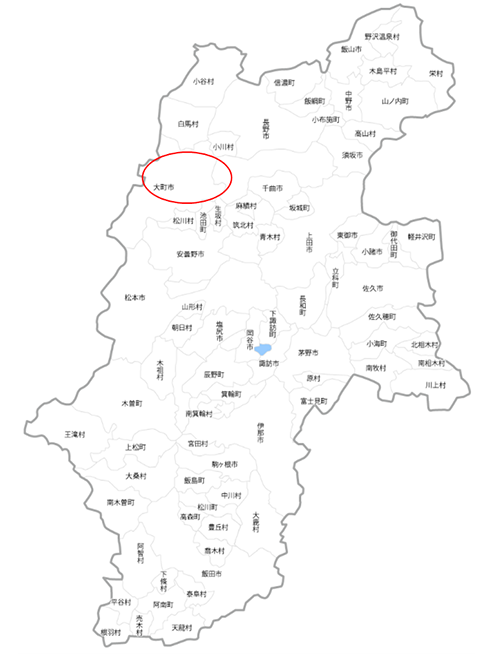 長野県 募集対象エリア図
