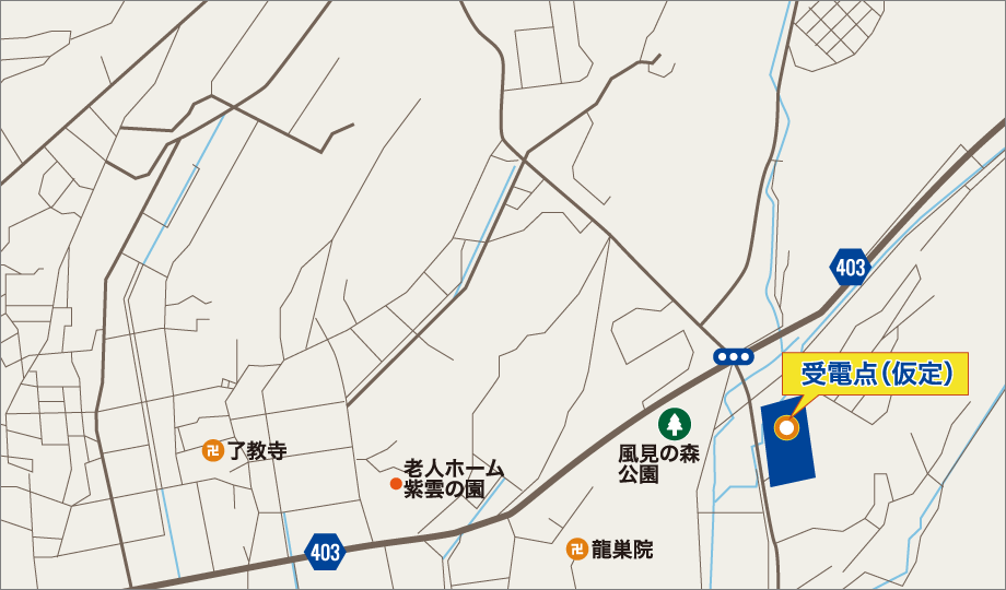 小笠山山麓開発事業用地の地図