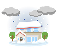 積雪のときはのイラスト