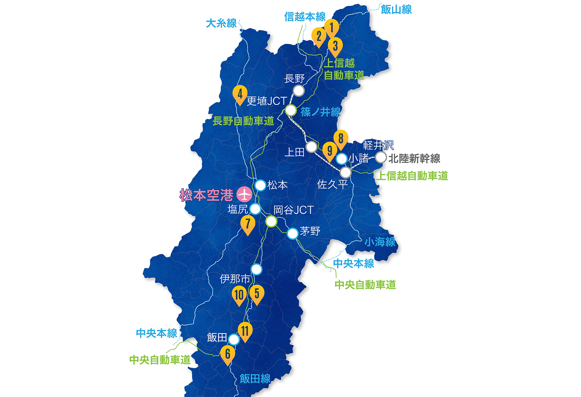 長野県工場用地地図