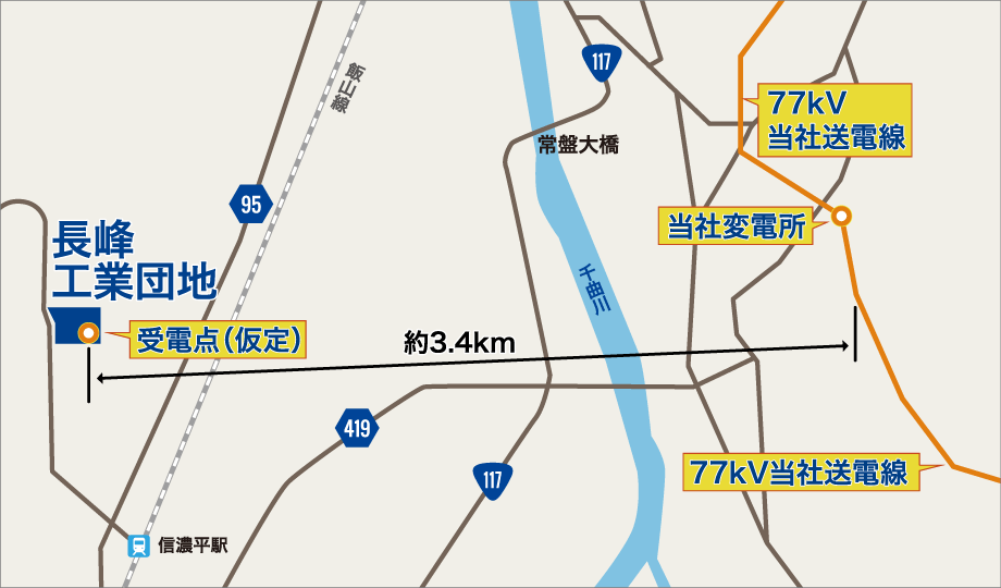 長峰工業団地の地図