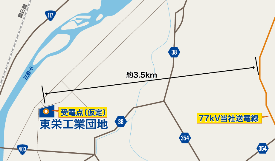 東栄工業団地の地図