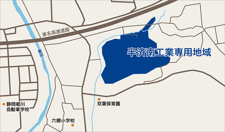 半済南工業専用地域の地図